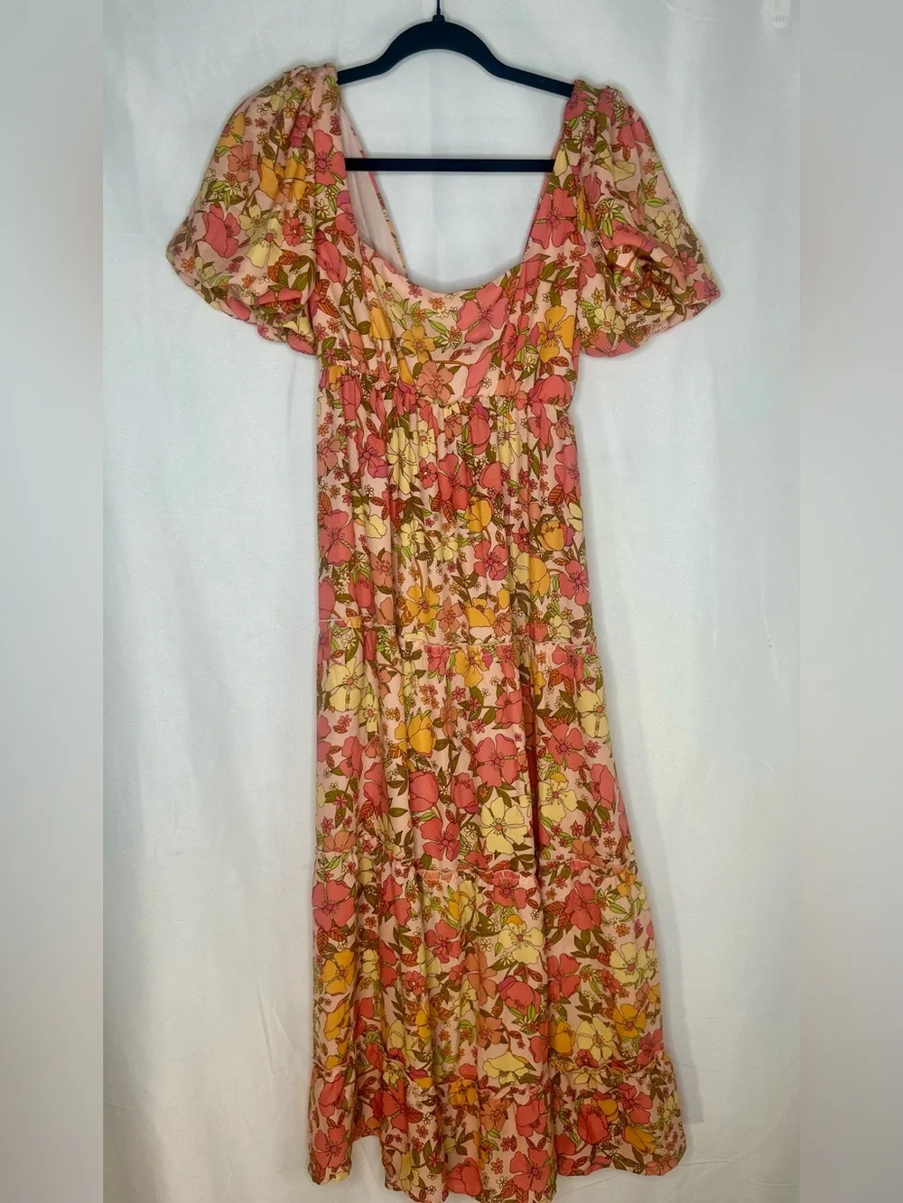 Show Me Your MuMu Linds Retro Midi Dress In Pretty Poppy Size Small